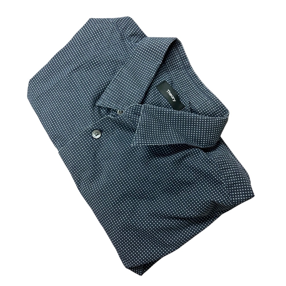 Theory Long Sleeve Button‎ Down Shirt Mens Size Medium Slim Geometric Casual